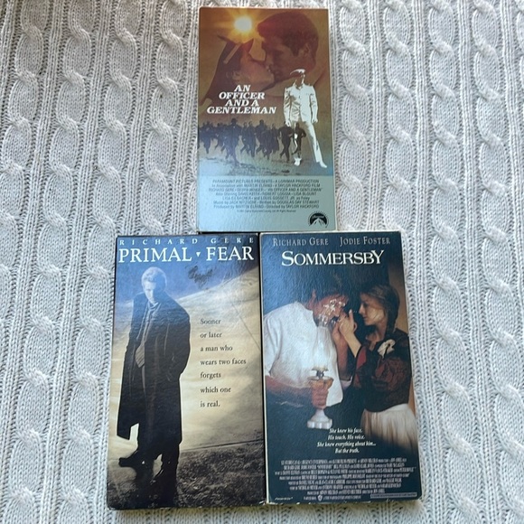 VHS lot of Richard Gere movies. Somersby Primal Fear An Officer and a Gentleman - Picture 1 of 9